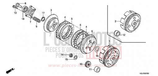 EMBRAYAGE CRF100FC de 2012